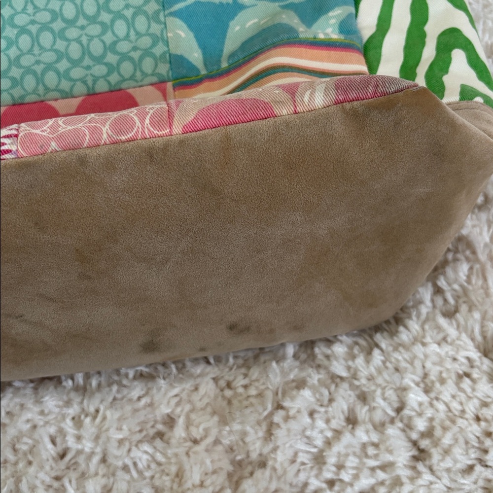 Coach Canvas Patchwork Patterned Bag - well loved! - image 2